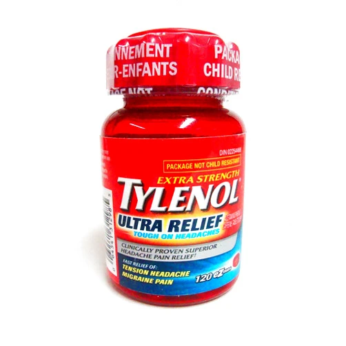 TYLENOL ULTRA RELIEF Extra Strength 120 EZTabs For Tension Headaches & Migraine Pain