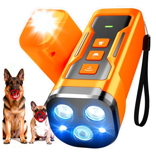 IBurr Dog Bark Deterrent Devices, 6 Modes 3X Ultrasonic Anti Barking Device for Dogs, 33 FT Range Barks No More Indoors Neighbor Outdoors with Flashlight,Dog Training Device