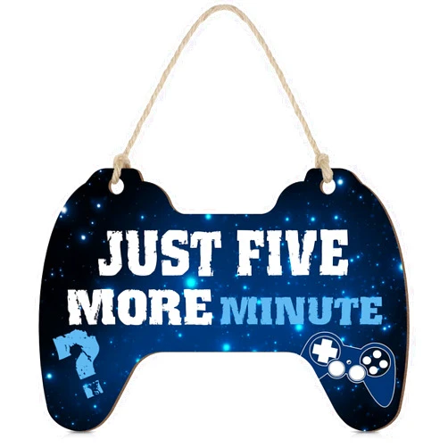 Jetec Gaming Sign Bedroom Sign Game Controller Wood Sign Game Wood Sign Hanging Gamer Wooden Plaque Gaming Quote Hanging Door Sign for Kids Boys Bedroom Door Wall Decoration (Fresh Style)