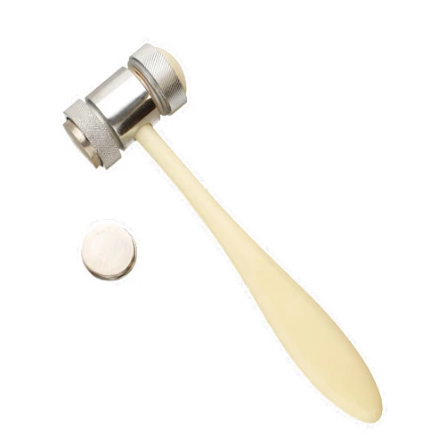 The Beadsmith Mini Plastic Mallet - Deluxe 3-in-1 Hammer - 7 Inch Handle, 2 Inch Head - 3 Interchangeable Faces - Use to Flatten and Shape Sheet Metal & Wire, Protect Wire with No Risk of Marring