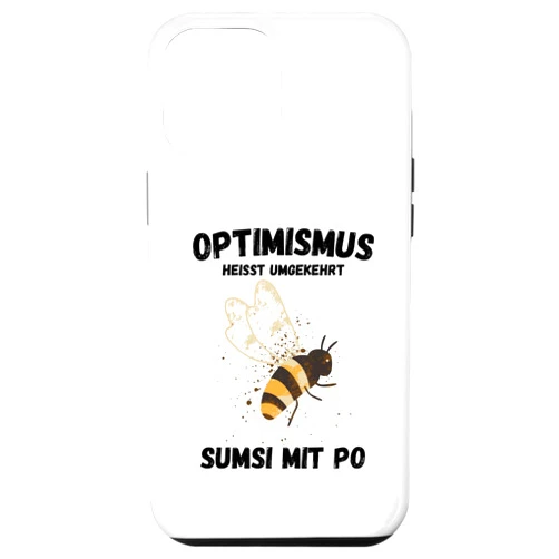 Imker Bienen & Hummeln Geschenke & lustige Sprüche iPhone 14 Pro Max Optimismus heißt umgekehrt Sumsi mit Po