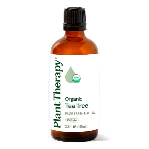Plant Therapy Organic Tea Tree Oil (Melaleuca) 100% Pure, USDA Certified Organic, Undiluted, Natural Aromatherapy, Therapeutic Grade 100 mL (3.3 oz)