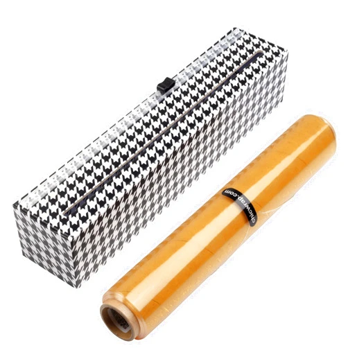 Chicwrap Houndstooth Refillable Plastic Wrap Dispenser - One 12