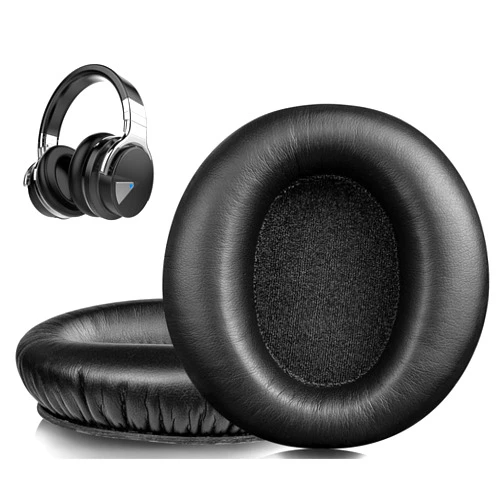 SOULWIT Professional Earpads Cushions Replacement for Cowin (Silensys) E7/E7 Pro Headphones (Do Not Fit SE7), Ear Pads with Soft Protein Leather, Noise Isolation Foam - Black
