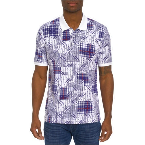 Robert Graham Men's Coles Short Sleeve Knit Polo Shirt