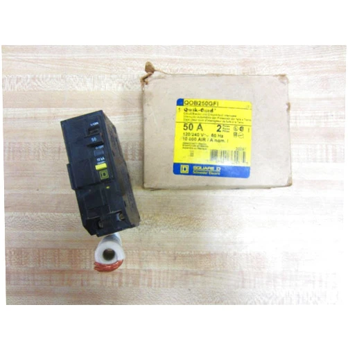 SCHNEIDER ELECTRIC Miniature 120/240-Volt 50-Amp QOB250GFI Molded Case Circuit Breaker 600V 30A