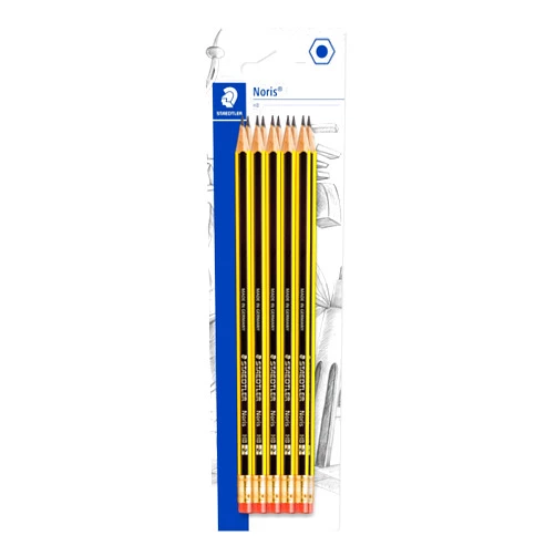 STAEDTLER 122-2BK10D Noris HB Eraser-Tip Pencil (Blister of 10)