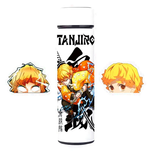 MTTM Agatsuma Zenitsu Insulated Cup Sports Water Bottle Anime Stainless Steel Thermos Cup Birthday Holiday Gifts for Demon Slayer Fans (GM2022)