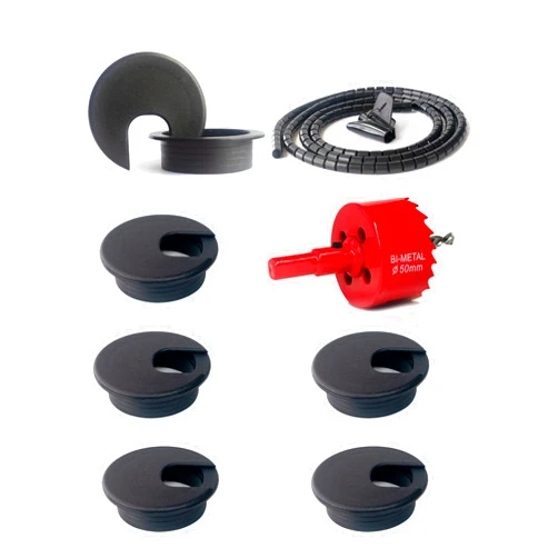 Bicafa 6-Pack Desk Grommet 50mm (2