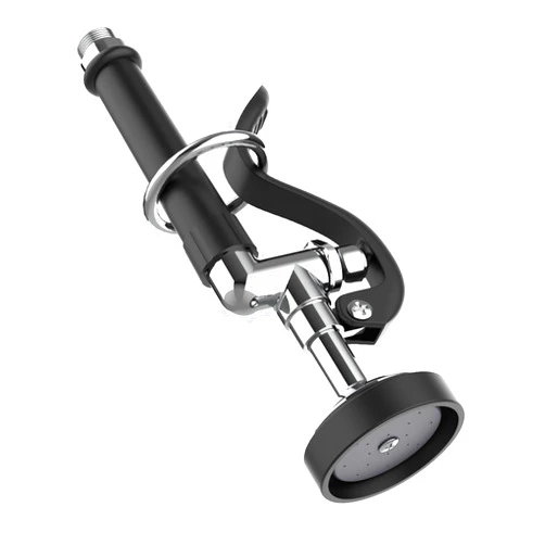 Rnatflu Pre-Rinse Sprayer Commercial Sink Spray Valve for Commercial Kitchens - 1.42 GPM Commercial Faucet Pull Down Sprayer Head Replacement Unit - Polished (Black)