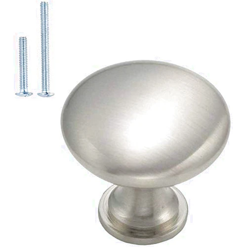homdiy 30 Pack Cabinet Knobs Brushed Nickel Drawer Knobs - HD6050SNB Cabinet Hardware Solid Kitchen Pulls for Dresser Drawers