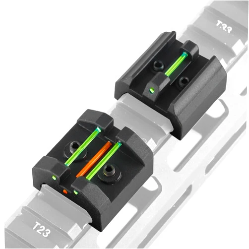 TPRCOL Low Baseline Fiber Optic Sight Front and Rear Sight