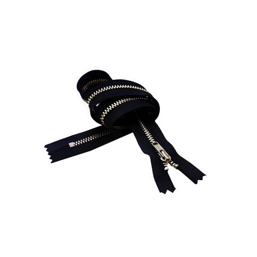 Zipperstop YKK® #3 Metal Nickel Lightweight Closed Bottom Zippers - Choose Your Color & Length - Made in The United States (1 Zipper Per Pack) (#580 Black, 10