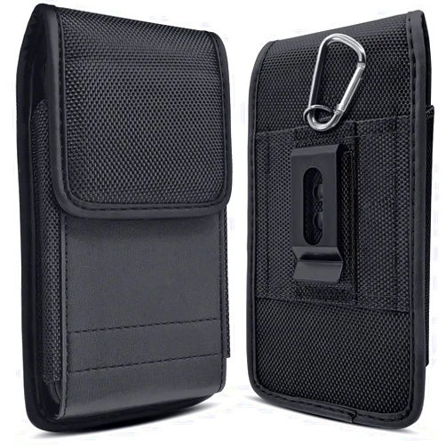 Meilib Cell Phone Holster for Galaxy S24+ Plus, S23+, S22+ Plus, S21+, S20+, S10+, S9+, A53, A52, A51, A50, Belt Holder Case with Clip, Carabiner, ID Card Pouch Cover (Fits Phone with Otterbox Case)