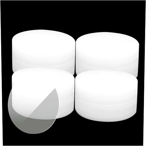 SENJEOK 80 Pieces 2 Inch Clear Acrylic Circle, 50mm Transparent Acrylic Discs Round Plastic Sheet Blank for Keychain, Painting, Signs