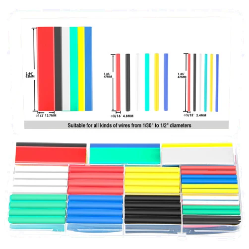 Eugiichr 6 Colors 3 Sizes, 108PCS Eugiichr Long Heat Shrink Tubing Kit, 3:1 Ratio Adhesive Lined, Marine Grade Waterproof Insulation Wrap, Reliable Industrial DIY Heat-Shrink Tube Tape for Wire and Cable