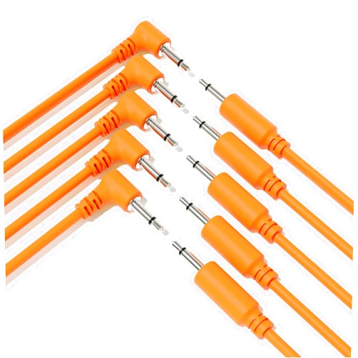 ExcelValley 5-Pack Hybrid Mono Modular Patch Cables TS 3.5mm 1/8