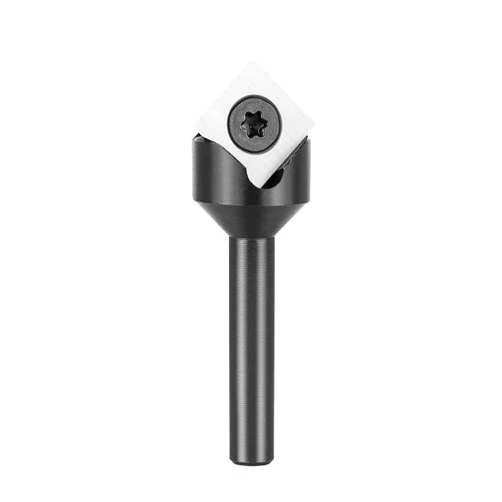 SpeTool Carbide Insert 90 Degree V Groove Router Bit 1/4 Inch Shank Single Flute CNC Wood Engraving Router Bits Woodworking Chamfer Carving Tool