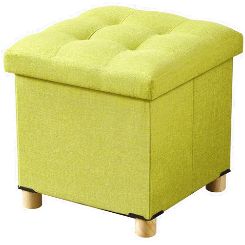 BRIAN & DANY Small Ottoman with Storage, Foot Stool Ottoman Storage Cube, Foot Rest for Couch with Legs, Fruit Green 15