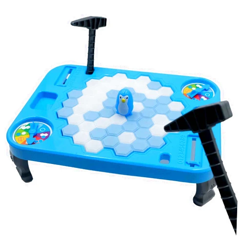 Meroqeel Save Penguin Break Ice Frozen Game for Kids, Meroqeel Protect The Iceberg Penguins Trap on Ice Icebreaker Board Games Toy for Adults Family Childrens Kid Ages 4-8 with Replacement Cubes and Hammer