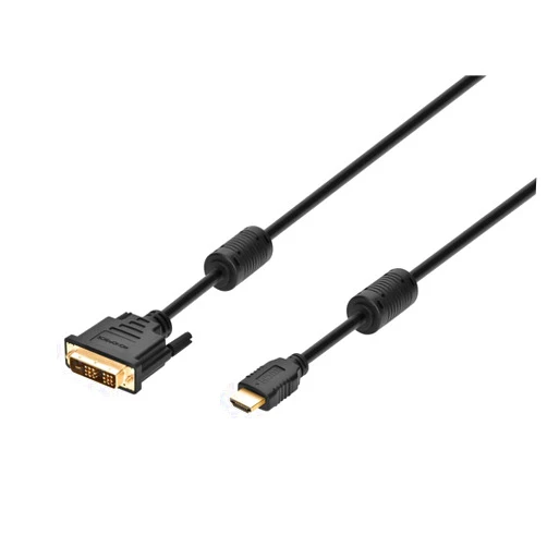 Monoprice High Speed HDMI to DVI Adapter Cable with Ferrite Cores, 28AWG, Deep Color Support, 10 Feet, Black