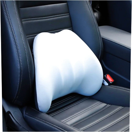 XinWu Car Lumbar Support Pillow, Memory Cotton Lumbar Pillow, Ergonomically Designed to Promote Good Spinal Posture and Comfortable Sitting Posture While Driving(White)