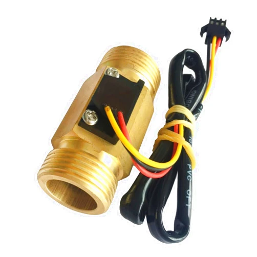 Lazyfun Water Flow Switches Brass- 4 DN20mm Thread Effect Liquid Water Flow Sensor Switches 1-30L/min Water Flow Sensor 3/4 Npt