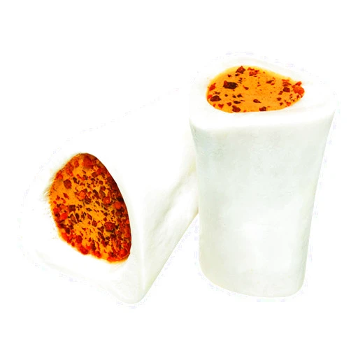 CHEWY LOUIE Small Bone Filled with Cheese & Bacon 3pk - Natural Beef Bone with Protein Rich Filling. Long-Lasting with Superior Dental Support Dog Treats.