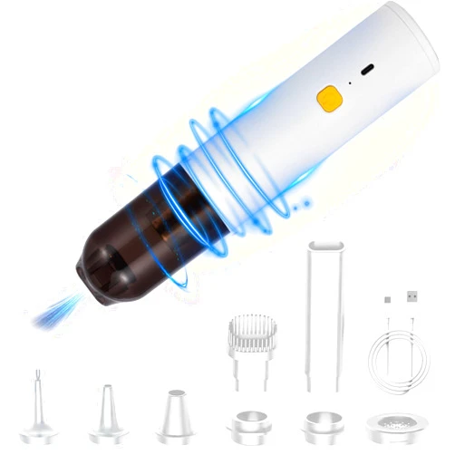 Zishen Mini Car Vacuum Cleaner Rechargeable Cordless Handheld Car,Vacuum 10,000PA Air Duster, Cleaner Vacuum Cleaner and Dust Collector in 2 in 1, Suitable for Car, Home, Office, Pets (White)