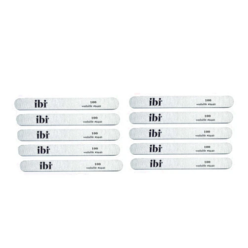 IBI 100 Zebra Cushion File | Grit 100/100 | Washable and Disinfectable (10PCS)