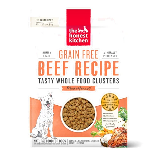 The Honest Kitchen Whole Food Clusters Grain Free Beef Dry Dog Food, 5 lb Bag