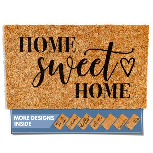 Barnyard Designs Doormat Welcome Mat for Outdoors, Large Front Door Entrance Mat, 30x17, Brown (Home Sweet Home)