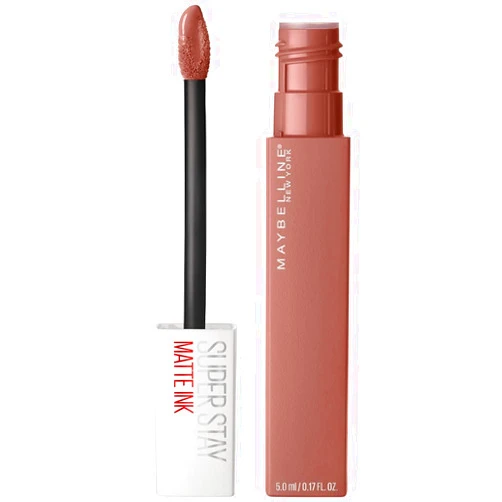 Maybelline Super Stay Matte Ink Liquid Lipstick Makeup, Long Lasting High Impact Color, Up to 16H Wear, Seductress, Light Rosey Nude, 1 Count