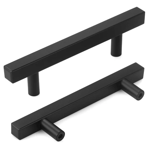 AEEKEL 30 Pack 6 inch Square Cabinet Handles Matte Black Drawer Pulls, 3-3/4
