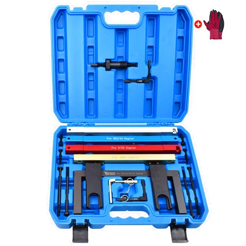 Yuesstloo Master Engine Timing Camshaft Alignment Locking Tool Kit, Compatible with BMW 2.5L 3.0L N51 N52 N53 N54 N55 Engines, Crankshaft Flywheel Alignment Tool Kit