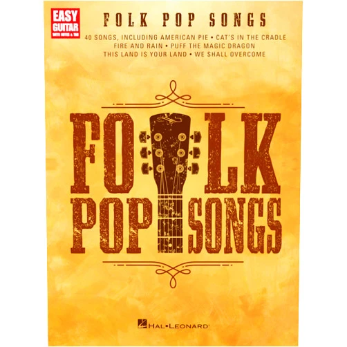 By Hal Leonard Publishing Corporation (Author) Folk Pop Songs - Easy Guitar Songbook with Notes and Tablature | 40 Classic Acoustic Hits for Beginners and Early Intermediate Players | Guitar Sheet ... and Fans (Easy Guitar With Notes & Tab)