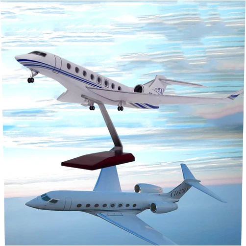 DKHOUN 17.7” 1:50 Scale Airplane Model G650 Gulfstream Airplane Collectibles Model Airplane ABS Plastic Resin Alloy Material Model Jets for Decoration or Gift(Ordinary)