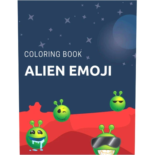 Golden Mario Alien Emoji Coloring Book: Moon Planets Mars Space Astronauts Spaceships Funny Cute For Kids