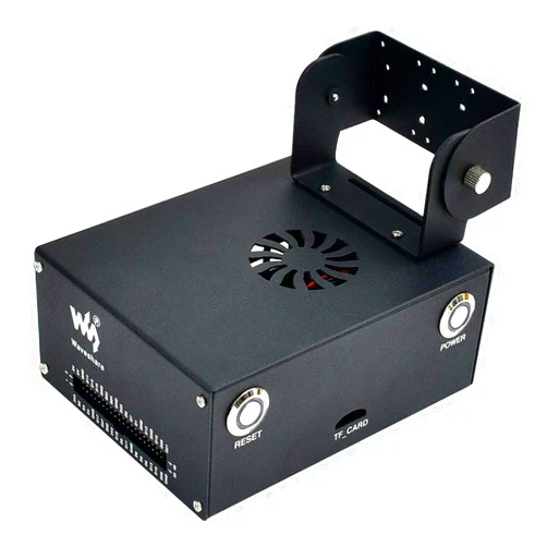 Waveshare Jetson Nano Metal Case/Enclosure for Jetson Nano Developer Kit and B01(A02 & B01) with Camera Holder,Reset and Power Buttons, Support Single or Binocular Camera,Cooling Fan,Wireless-AC8265