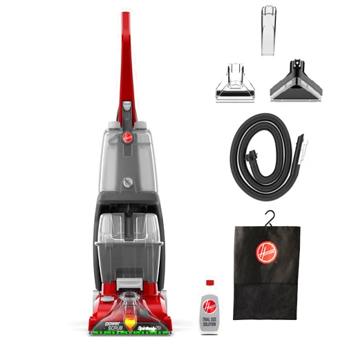 Hoover PowerScrub Deluxe Carpet Cleaner Machine, for Carpet and Upholstery, Deep Cleaning Carpet Shampooer, Carpet Deodorizer and Pet Stain Remover, FH50150NC, Red