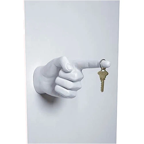 Interior Illusions Plus White One Finger Pointing Wall Mount