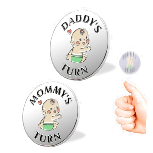 Vichona New Parent Decision Coin Funny Pregnancy Gifts for First Time Moms Dads, Cute New Parents Gift Mommy Daddy Couples Gift Ideas, Gag Gift for Baby Shower Birthday Fathers Day