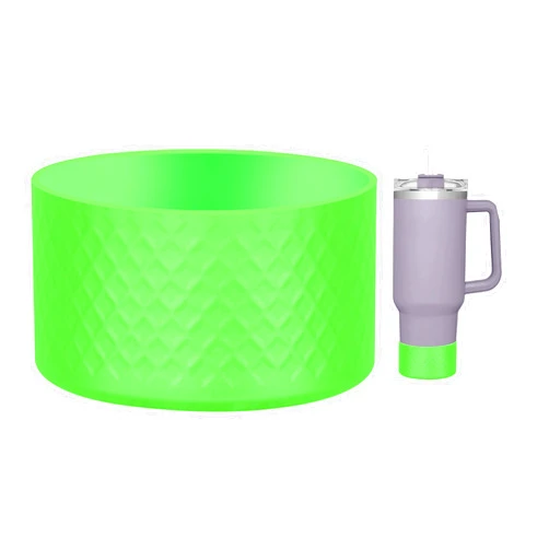 CYADCI Water Bottle Silicone Sleeve for Simple Modern Tumbler & Hydroflask12-24oz,Protective Silicone Boots Compatible with Stanley 20-40 oz(Green)