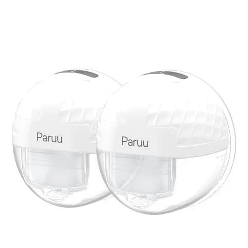 Paruu P10 Hands-Free Breast Pump Wearable, 338mmHg Strong Suction, Low Noise, 4 Modes & 9 Levels, Electric Breast Pump Portable, Smart Display, 19/21/24/28mm Insert/Flange, 2 Pack (White)