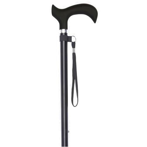 Ziggy Extra Tall Derby Adjustable Cane in Black