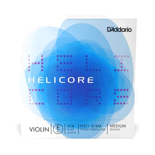 D'Addario Orchestral - Helicore 4/4 Size Violin String - Plain Steel E String - H311 4/4M - E String Only - Medium Tension