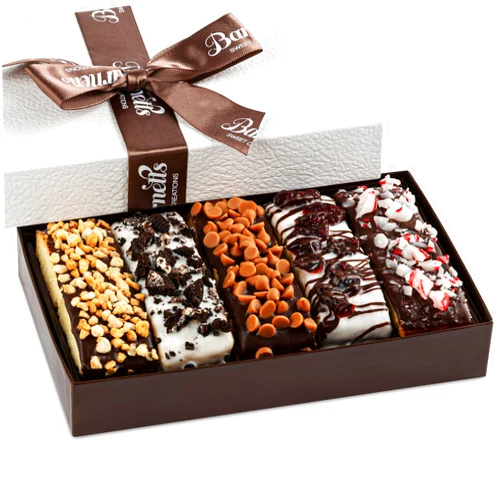 Barnetts Fine Biscotti Chocolate Biscotti Gift Basket, 5 Gourmet Chocolate Cookies Gift Box, Prime Gifts for Food Delivery Ideas for Women Men Grandma Teachers