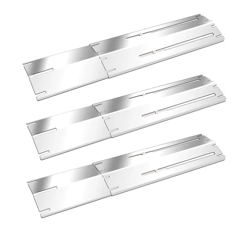 YOUFIRE Grill Parts Universal Heat Plate BBQ Adjustable Burner Cover 3-Pack Extends from 11.75