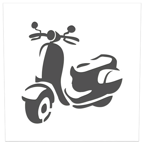 Sniggle Sloth Moped Motor Scooter Motorcycle Vehicle Wall Cookie DIY Craft Reusable Stencil - 11.5 Inch