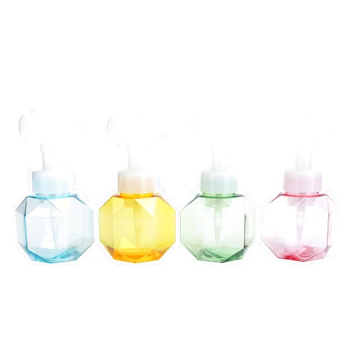 Buachois 4 Pcs 300ml Soap Bottle Removable PETG Flower‑Shaped Foam Pump Refillable Soap Dispensers for Hand Soap Lotions Shower Gel Liquid Cosmetics
